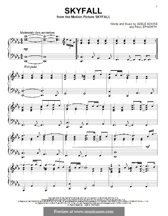 Piano version: Для одного исполнителя by Adele, Paul Epworth
