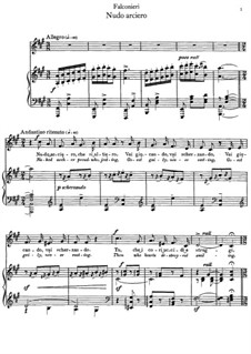 Nudo arciero: For mezzo-soprano and piano by Андреа Фальконьери