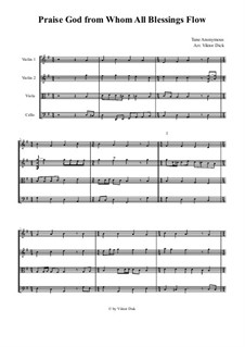 Praise God from Whom All Blessings Flow (String Quartet): Praise God from Whom All Blessings Flow (String Quartet) by Unknown (works before 1850)