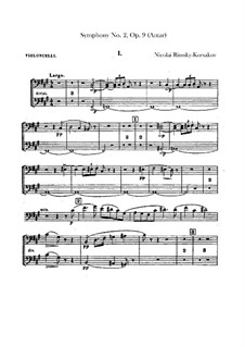 Симфония No.2 фа-диез минор 'Антар', Op.9: Партии виолончелей by Николай Римский-Корсаков