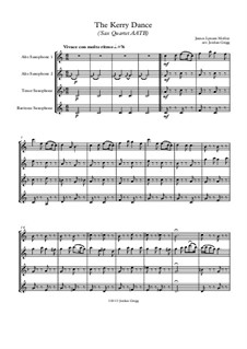 The Kerry Dance: For sax quartet AATB by James L. Molloy