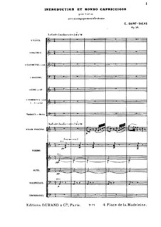 Интродукция и Рондо-каприччиозо, Op.28: Партитура by Камиль Сен-Санс
