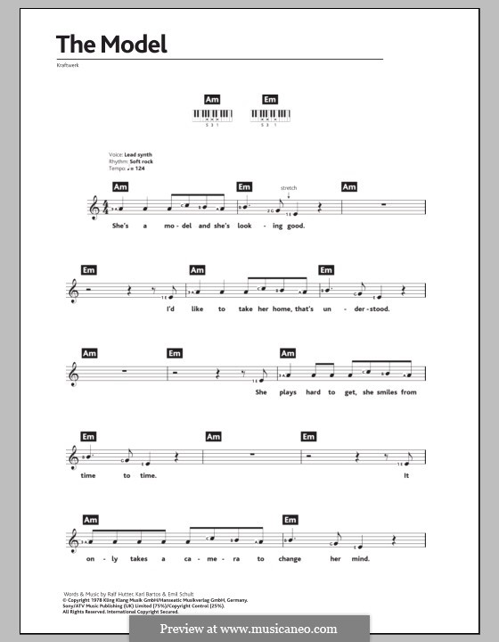 The Model (Kraftwerk): Для клавишного инструмента by Emil Schult, Karl Bartos, Ralf Hütter