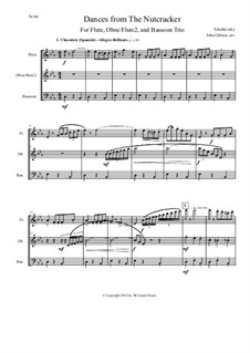 Фрагменты: Three Dances, for flute, oboe and bassoon by Петр Чайковский