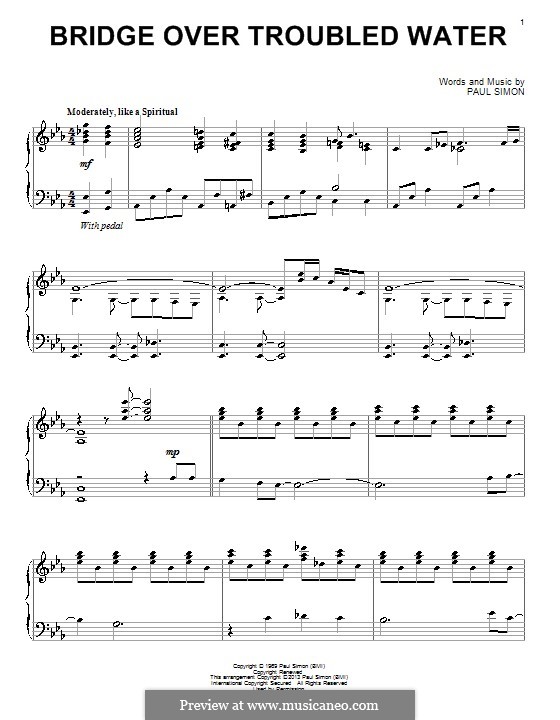 Piano version: Для одного исполнителя by Paul Simon