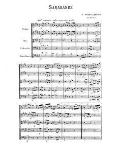 Сарабанда и ригодон, Op.93: Партитура by Камиль Сен-Санс