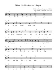 Süsser die Glocken nie klingen: For guitar by folklore