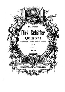 Фортепианный квинтет ре-бемоль мажор, Op.5: Партии by Дирк Шёфер