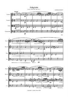 Сюита I: Adagietto, for string quartet (or orchestra) by Жорж Бизе