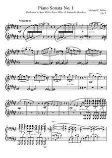Piano Sonata No.1, Op.2: Piano Sonata No.1 by M. Miller