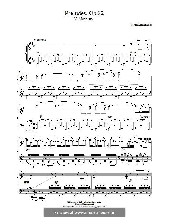 Тринадцать прелюдий, Op.32: Прелюдия No.5 соль мажор by Сергей Рахманинов
