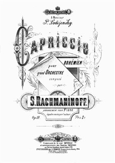 Каприччио на цыганские темы, Op.12: Для фортепиано в 4 руки by Сергей Рахманинов