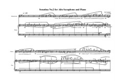 3 Sonatina's for Alto saxophone and piano: Сонатина No.2, MVWV 541 by Maurice Verheul