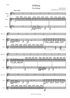 Лесной царь, D.328 Op.1: For mezzo or alto and two guitars (english text) by Франц Шуберт