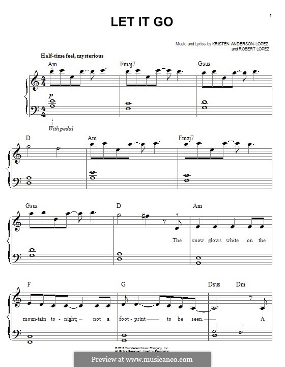 Piano version: Для одного исполнителя by Robert Lopez, Kristen Anderson-Lopez
