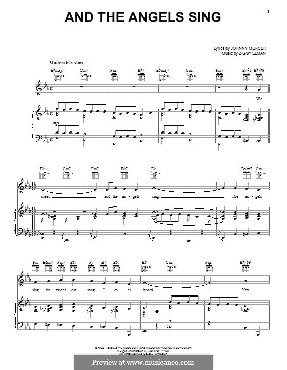 And the Angels Sing: Для голоса и фортепиано (или гитары) by Ziggy Elman