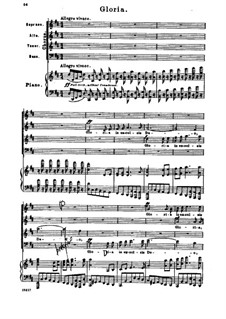 Missa Solemnis, Op.123: Gloria, piano score with vocal parts by Людвиг ван Бетховен