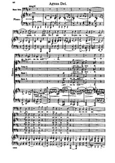 Missa Solemnis, Op.123: Agnus Dei, piano score with vocal parts by Людвиг ван Бетховен