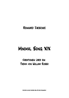 Variationen über ein Thema von William Russo: Variationen über ein Thema von William Russo by Reinhard Jaeschke