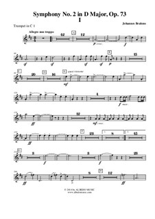 Часть I: Труба in C 1 (транспонированная партия) by Иоганнес Брамс