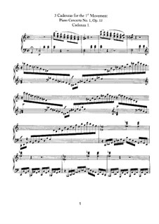Концерт для фортепиано с оркестром No.1, Op.15: Каденции к первой части by Людвиг ван Бетховен