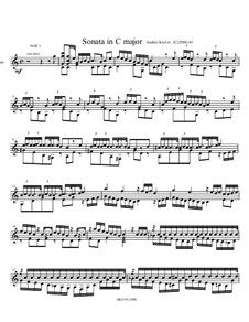 Sonata in C 'Italian, Classical', for classical guitar: Часть I by Andrei Krylov
