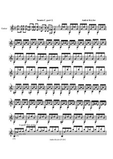 Sonata in C 'Italian, Classical', for classical guitar: Часть II by Andrei Krylov