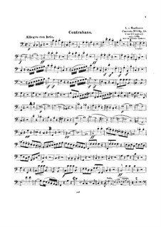 Концерт для фортепиано с оркестром No.1, Op.15: Версия для фортепиано и струнного квинтета – партия контрабаса by Людвиг ван Бетховен