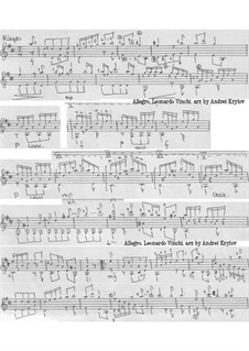 Allegro. Arrangement for guitar: Allegro. Arrangement for guitar by Леонардо Винчи