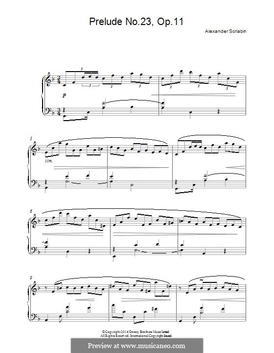 Двадцать четыре прелюдии, Op.11: Прелюдия No.23 by Александр Скрябин