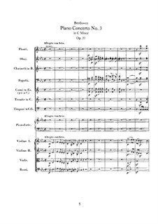 Концерт для фортепиано с оркестром No.3, Op.37: Часть I by Людвиг ван Бетховен