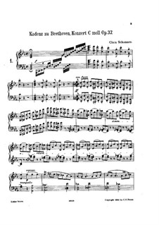 Каденции к концертам No.3 до минор и No.4 соль мажор для фортепиано с оркестром, Op.37, 58: Каденции к концертам No.3 до минор и No.4 соль мажор для фортепиано с оркестром by Людвиг ван Бетховен