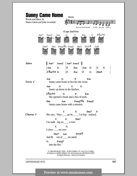 J. Leventhal, S. Colvin Sunny Came Home ноты на MusicaNeo