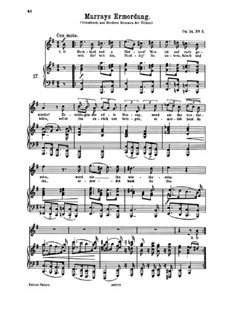 Романсы и песни, Op.14: No.3 Murrays Ermordung (Murray's Murder) by Иоганнес Брамс