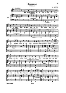 Романсы и песни, Op.14: No.8 Sehnsucht (Longing) by Иоганнес Брамс