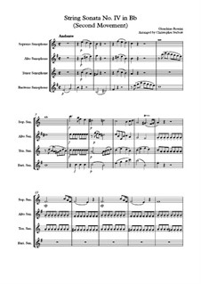Sonata for strings No.4 in Bb: Movement II. Arrangement for saxophone quartet by Джоаккино Россини