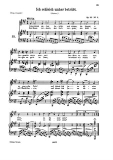Девять песен, Op.32: No.3 Ich schleich umher betrüt (I Creep About) by Иоганнес Брамс