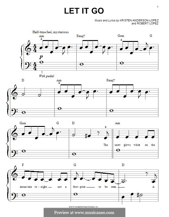 Piano version: For a single performer (Demi Lovato) by Robert Lopez, Kristen Anderson-Lopez