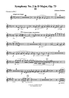 Часть II: Кларнет in B 2 (транспонированная партия) by Иоганнес Брамс