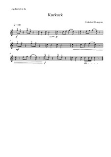 Kuckuck, Kuckuck, ruft's aus dem Wald: For quartet horn by folklore