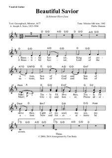 Beautiful Savior: Guitar lead sheet by folklore
