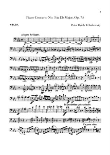 Концерт для фортепиано с оркестром No.3 ми-бемоль мажжор, TH 65 Op.75: Партия виолончелей by Петр Чайковский
