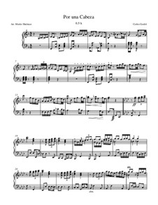 Por Una Cabeza: Для голоса и фортепиано by Carlos Gardel