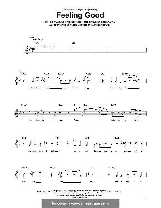 Feeling Good: Для бас-гитары by Anthony Newley, Leslie Bricusse