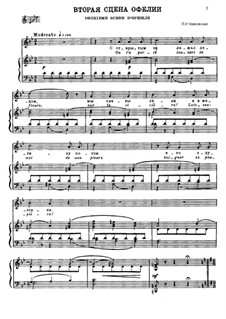 Гамлет, TH 23 Op.67b: Акт IV, No.11 Вторая сцена Офелии, для голоса и фортепиано by Петр Чайковский