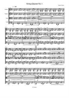 String Quartet No.1: Партитура by Sergei Noskov