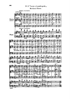 Фрагменты: Акт III No.17 Largo al quadrupede, для хора и фортепиано by Джузеппе Верди