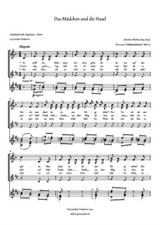 Детские народные песни, WoO 31: No.10 Das Mädchen und die Hasel, for voice and guitar by Иоганнес Брамс