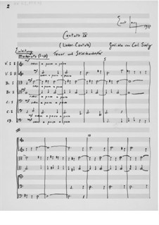 Кантата No.9 'Lieder-Cantate': Партитура by Эрнст Леви