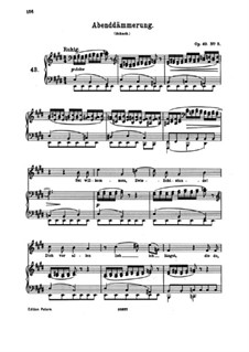 No.5 Twilight: For voice and piano by Иоганнес Брамс